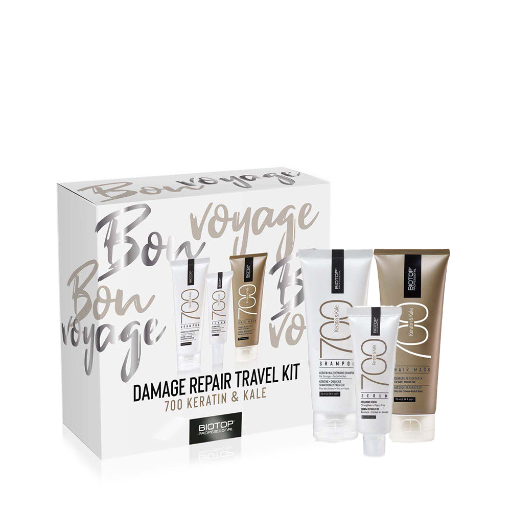 BIOTOP PROFESSIONAL 700 Keratin & Kale Damage Repair Travel Kit Travel - Product Packaging