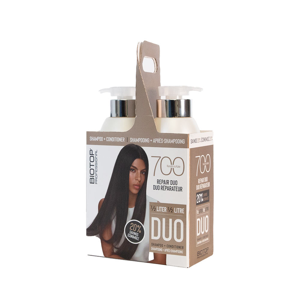 BIOTOP PROFESSIONAL 700 Keratin & Kale Half Liter Duo Kits - Product Packaging