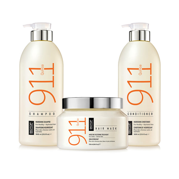 新品・未使用　BIOTOP 911 シャンプー & ヘアマスク　３セット Quinoa Hair Care Trio - Complete Restoration System | BIOTOP